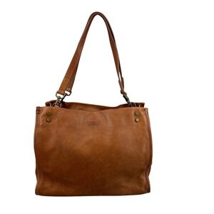 American Leather Co. Lenox Triple Entry Satchel bag in Brown Minimalist